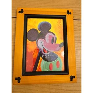 Disney Mickey Mouse Picture Wood Cutout Frame 5x7 Wood Mickey Icon Accents